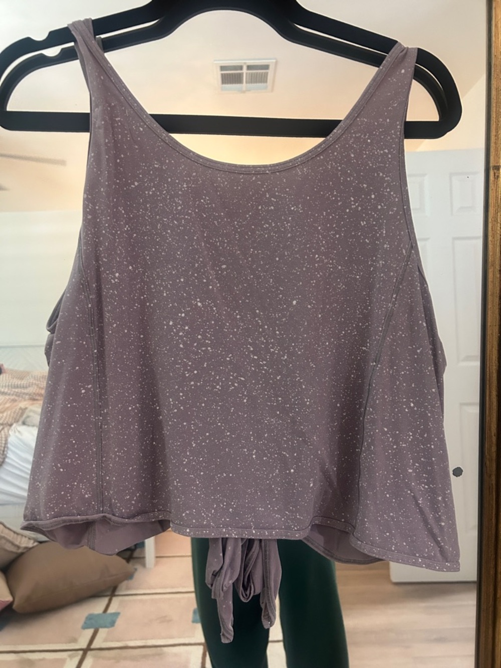 Lulu Lemon Women’s Speckled Mauve Tank Top - Lightweight Scoop Neck